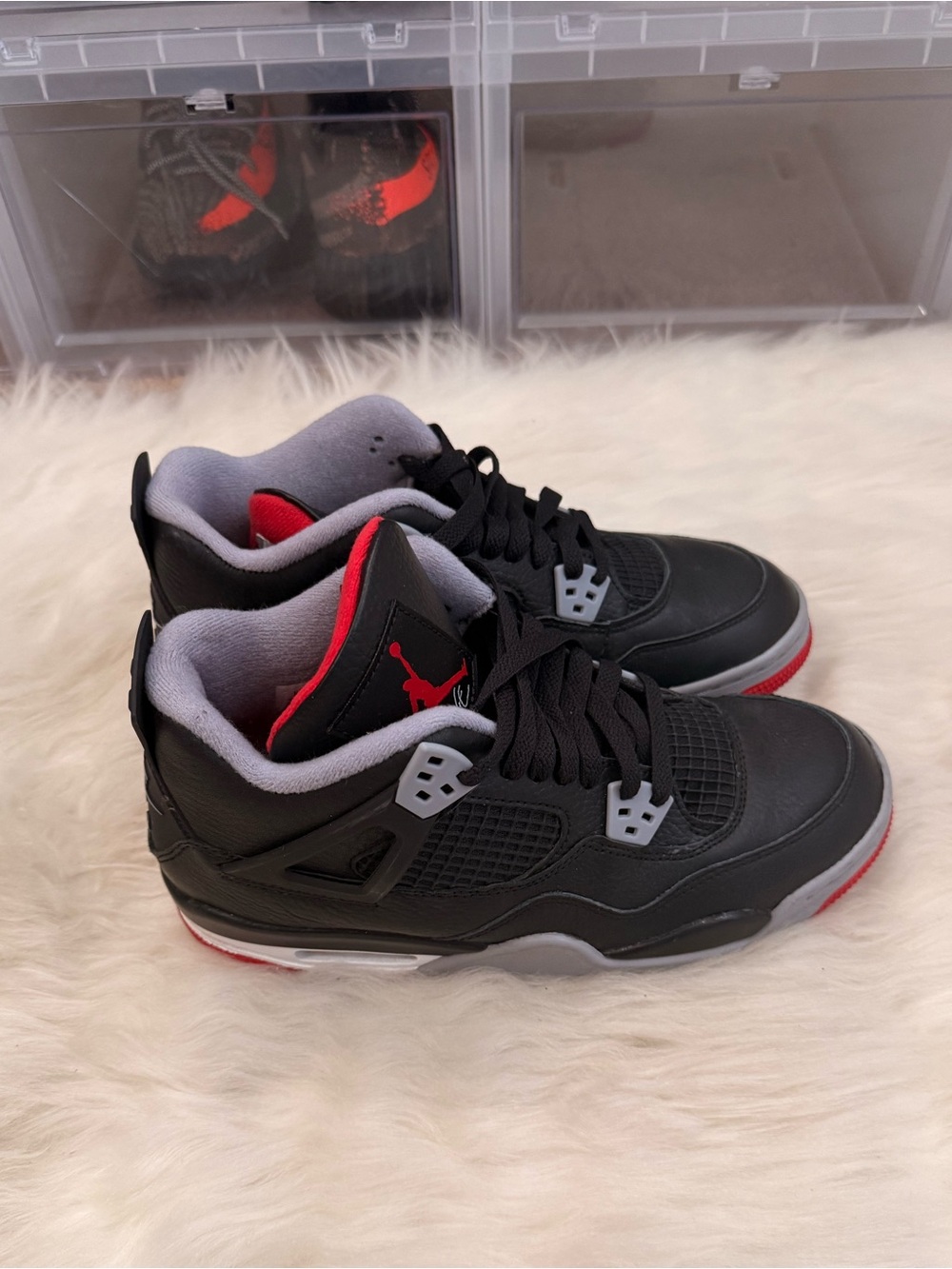 Air Jordan 4 (Bread 4s) Black, Red, white and Gray